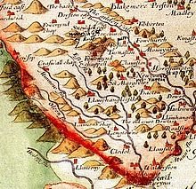 Map by Saxton, 1577