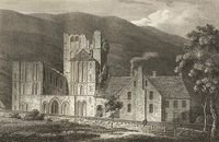 Engraving of Llantony Abbey